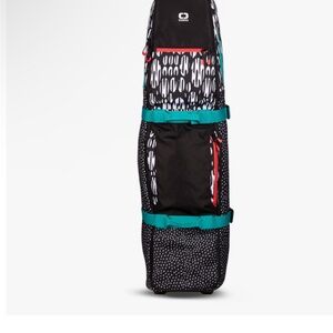 Black and Teal Patterned Travel Bag